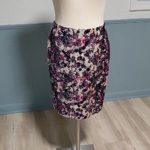 Talbots Multicolor Floral Pencil Skirt